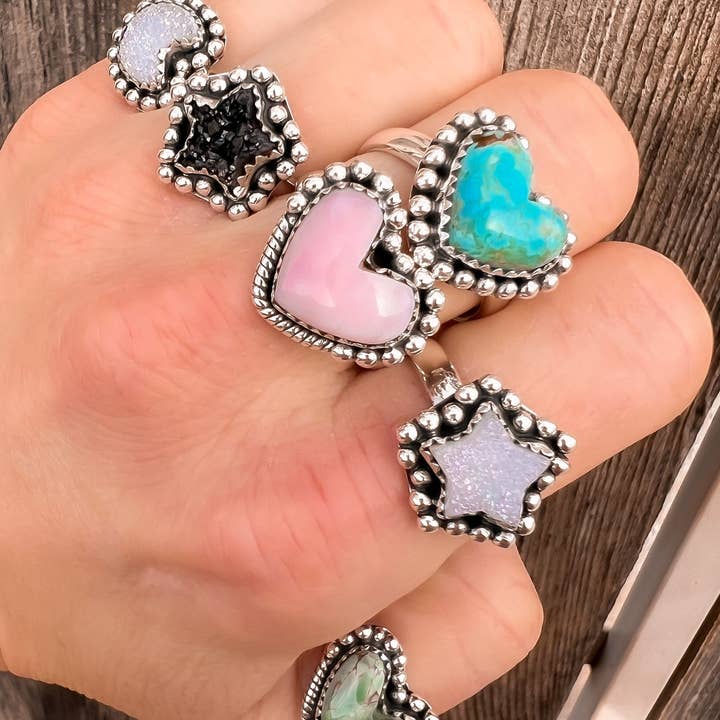 Krush Kandy - Wholesale Cocktail/Statement Ring - With All My Love Single Stone Heart Ring MADE TO ORDER