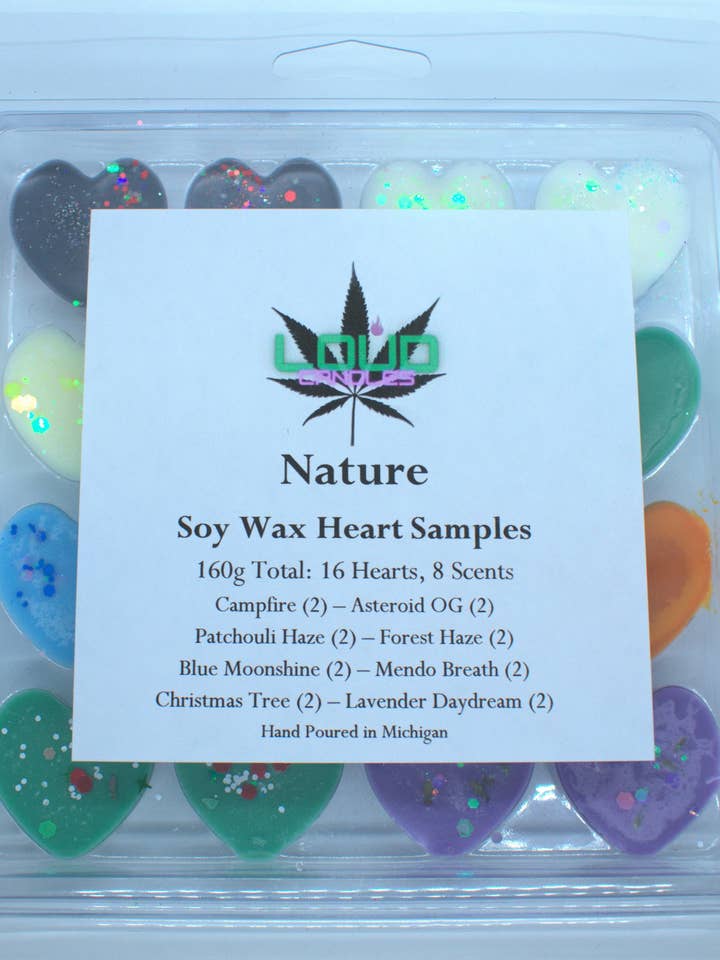 Nature Sample Melts Box for wholesale by Loud Candle Company