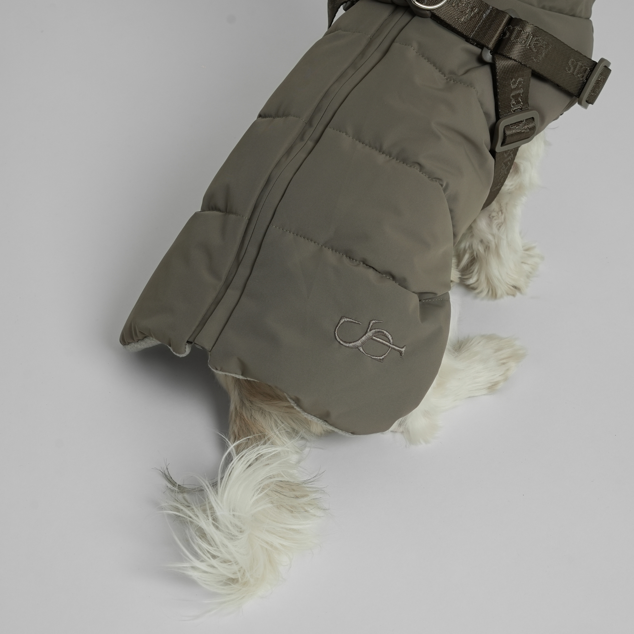 Staey - Wholesale Pet Coat - Dog - Vera Dog Coat with Harness | Sage8