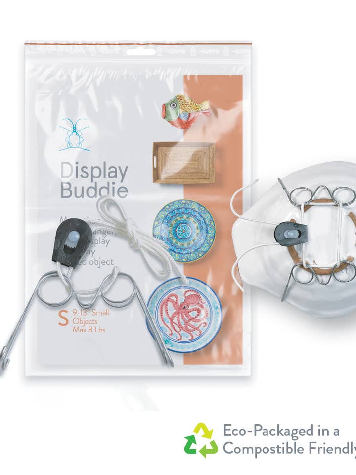 Small Adjustable Plate Hanger | Fits 9"-13" Wall Décor for wholesale by Display Buddie LLC