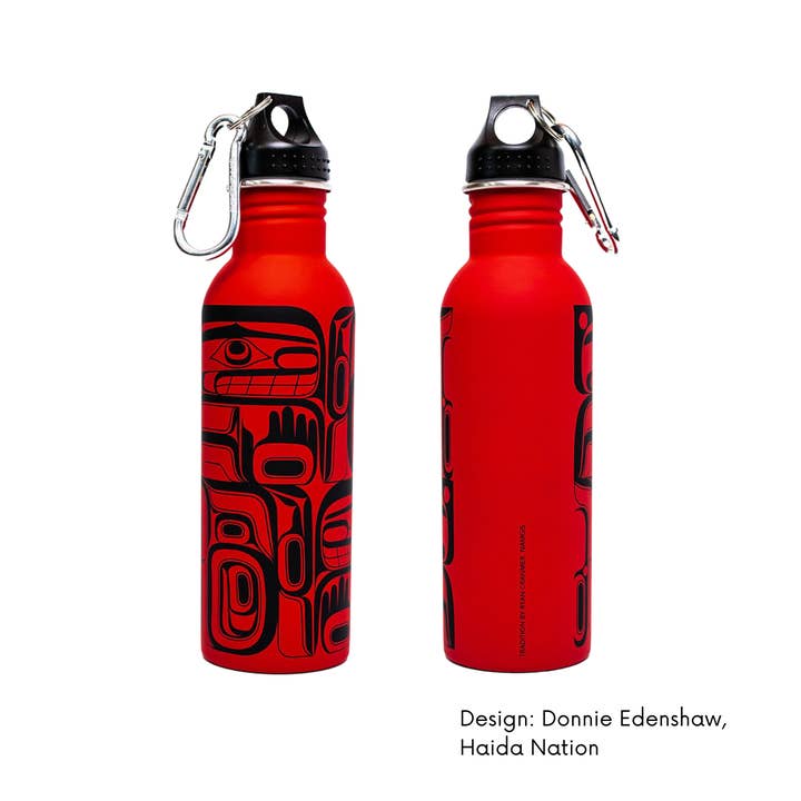 Made By Humans Designs - Wholesale Water Bottle - Water Bottle w/ Contemporary Indigenous Design (25 oz)