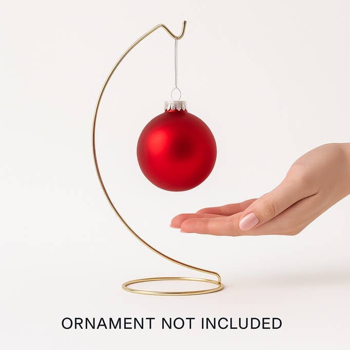 Factory Direct Craft - Wholesale Ornament - 9" Gold Metal Curved Ornament Display Stand 2