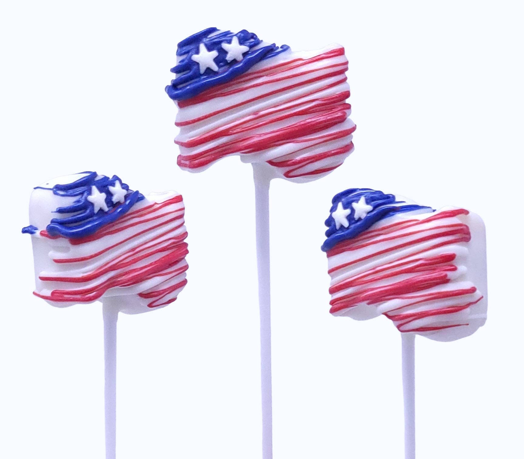 Wild Angel Treats, LLC - Wholesale Cake - Designer Artisanal Cake Pops - Patriotic Flag0