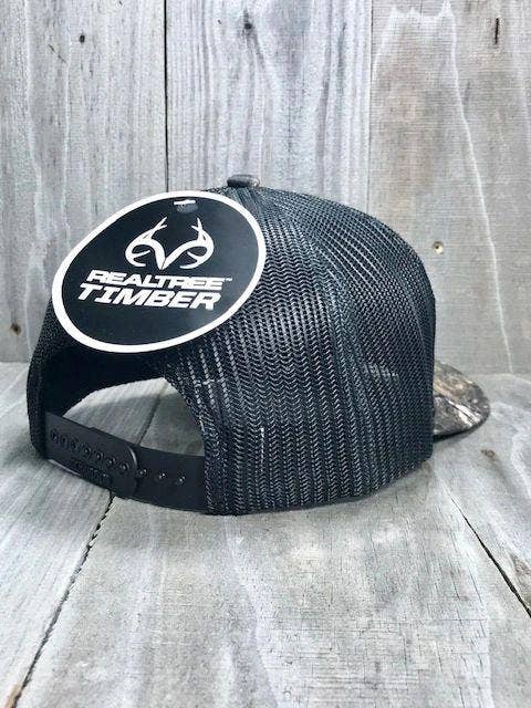 American Flyway Waterfowl - Wholesale Trucker Hat - Unisex - Realtree Timber - Black Mesh - 112P1