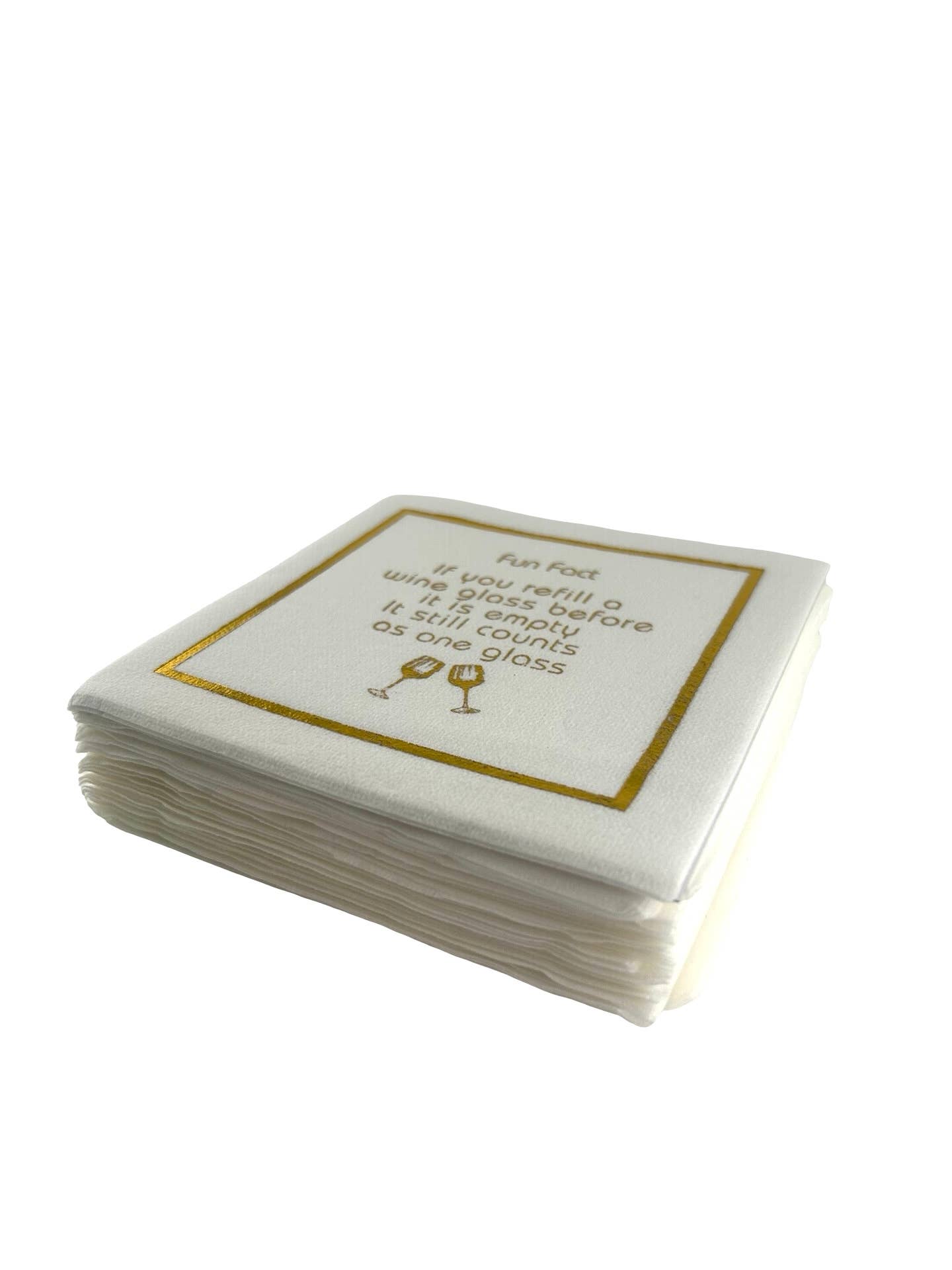 Maven Home - Wholesale Disposable Napkin - Linen-Feel Cocktail Napkins, Fun Fact2