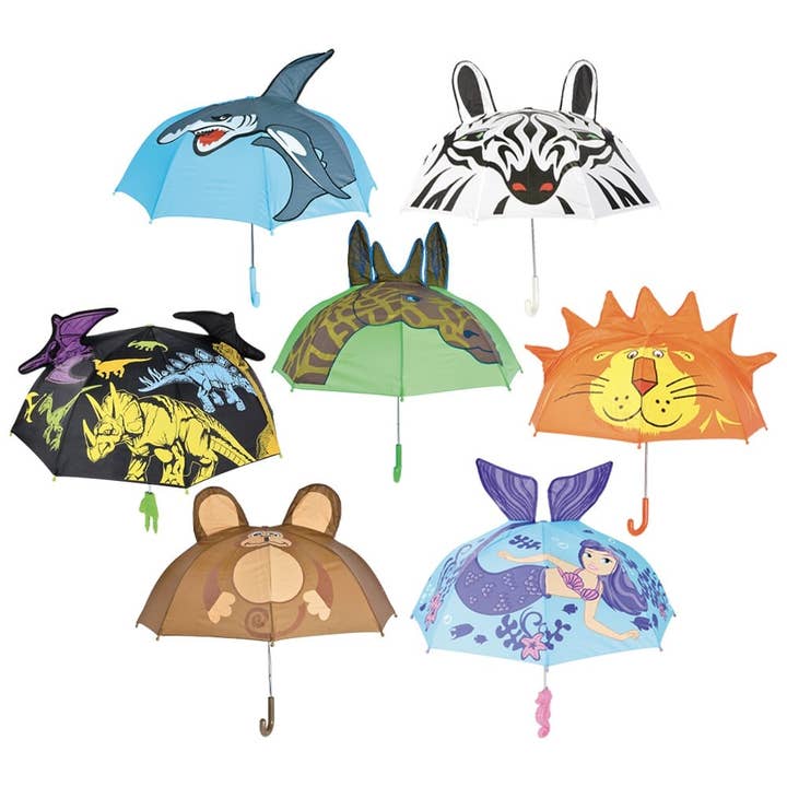 30PC POP UP 3D CHILD UMBRELLA ASSORTMENT LLB Umbrella for wholesale by La Luna Bella - Toys