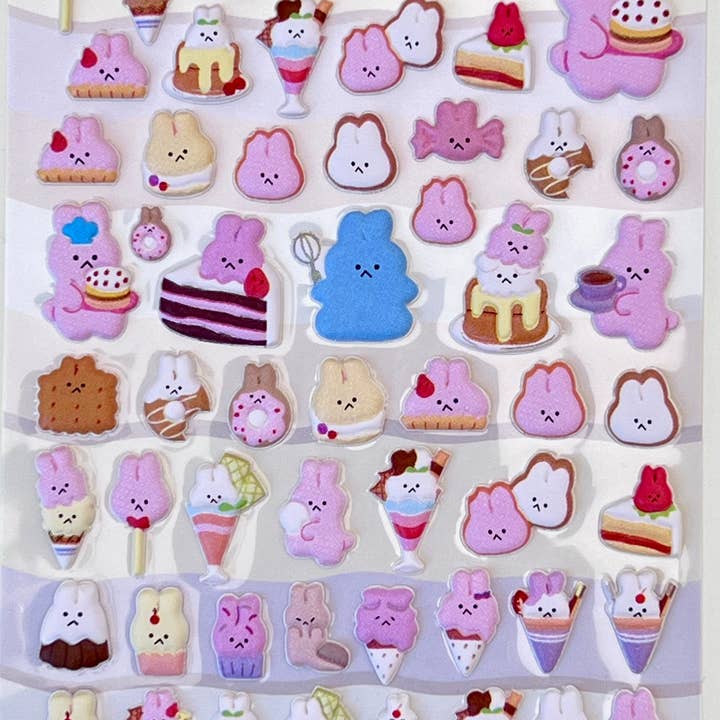 BCmini - Wholesale Sticker - 11024 Tiny Animal Puffy Assorted Stickers-1213
