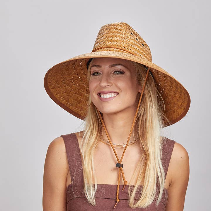 American Hat Makers - Wholesale Straw Hat - Unisex - Palm Straw Sun Hat - Style Barracuda (Prepack of 12)4