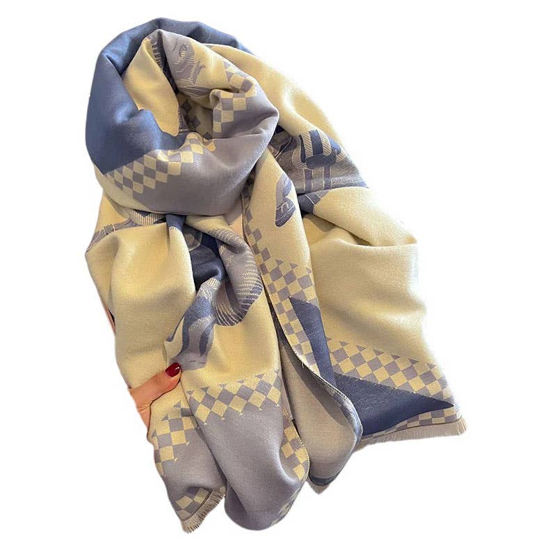 JPC Equestrian - Wholesale Scarf - Women's - AWST Int'l Horses in Blankets Acrylic Cashmere Scarf3