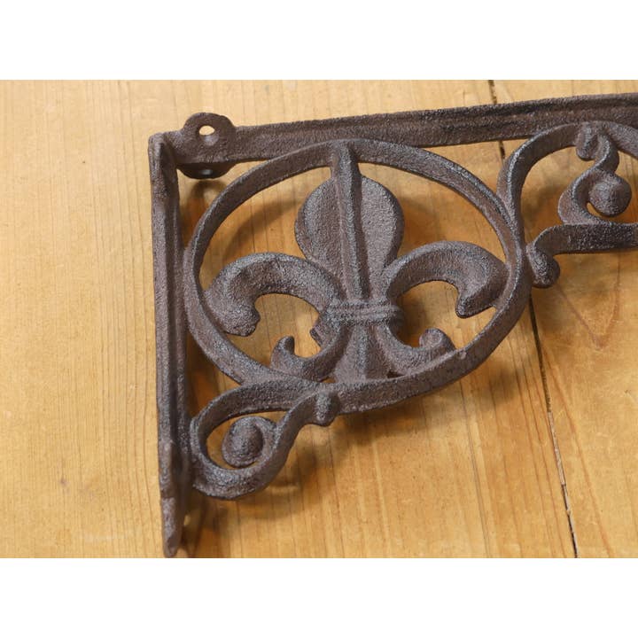 Midwest Craft House - Wholesale Wall Accent - CAST IRON FLEUR DE LIS SHELF BRACKET