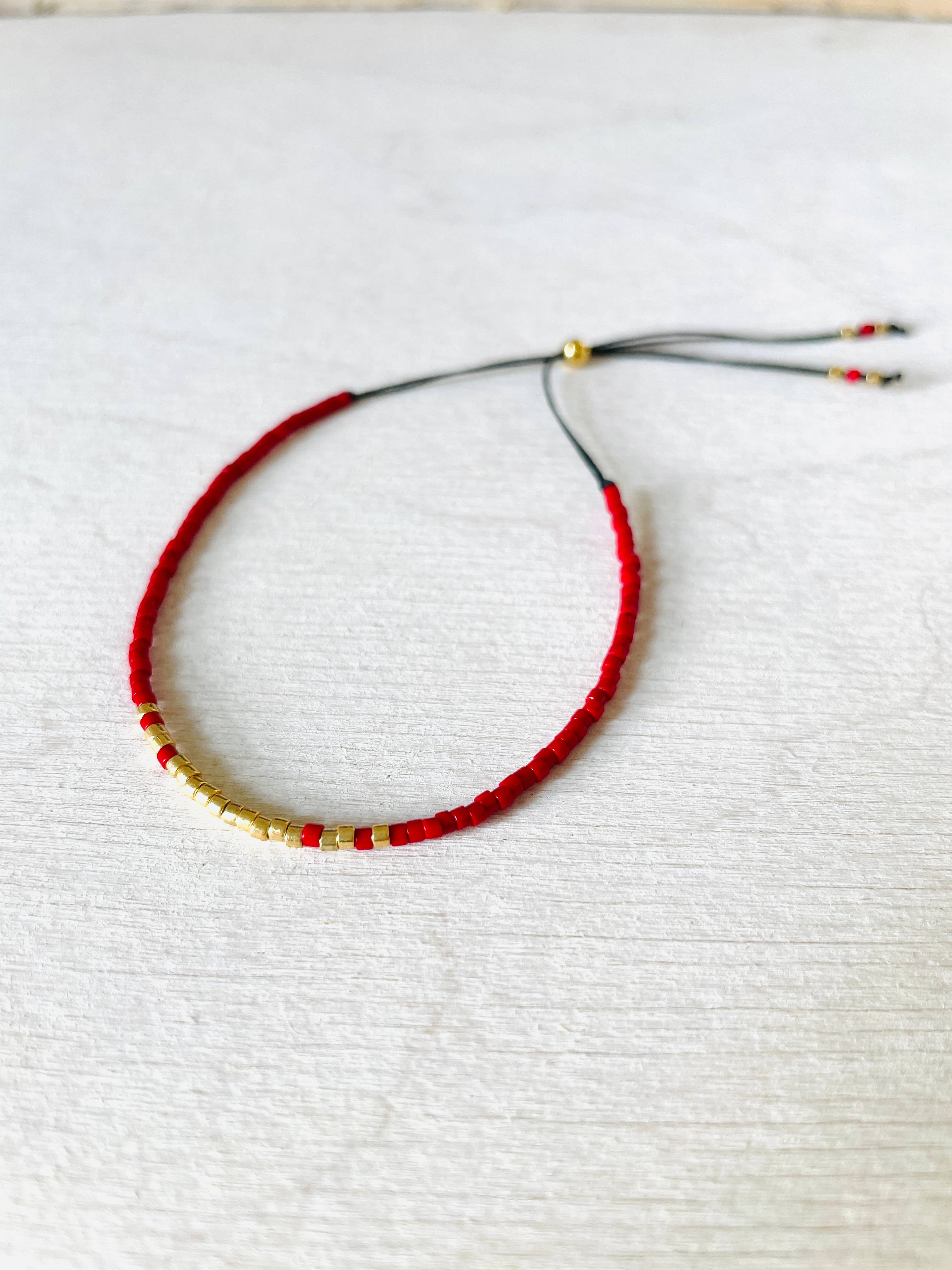 Atelline – wholesale Beaded bracelet – Adjustable Miyuki Pearl Bracelet in Nylon, Rocaille2