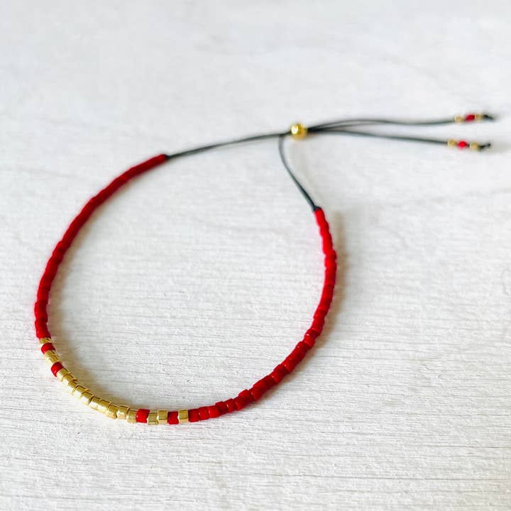 Atelline – wholesale Beaded bracelet – Adjustable Miyuki Pearl Bracelet in Nylon, Rocaille2