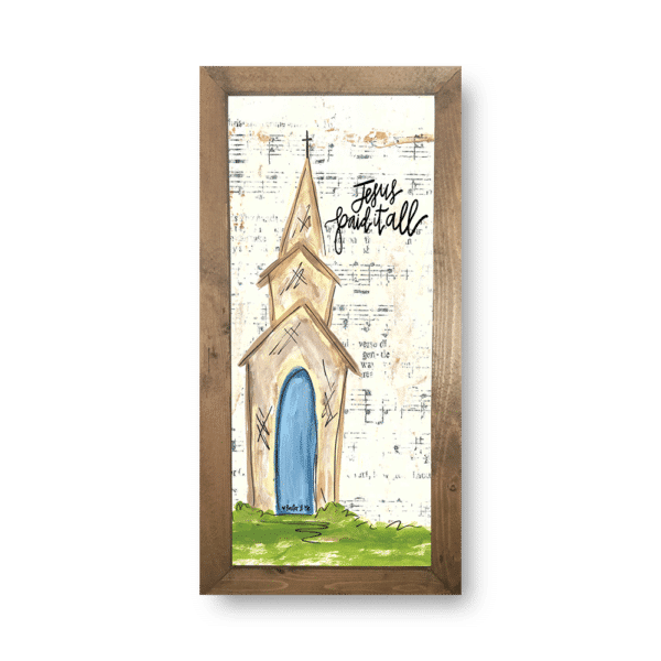 Baxter & Me - Wholesale Art Print - Jesus Paid It All - Framed Art1