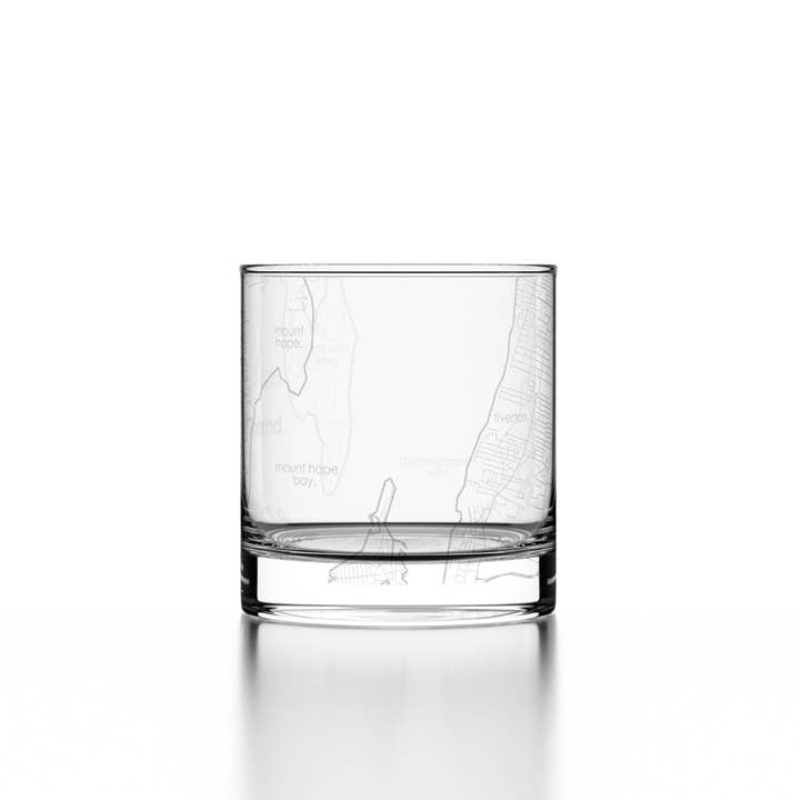 Well Told - Wholesale Drinking Glass/Cup - Bristol, RI City Map - Etched Whiskey Rocks Glass4