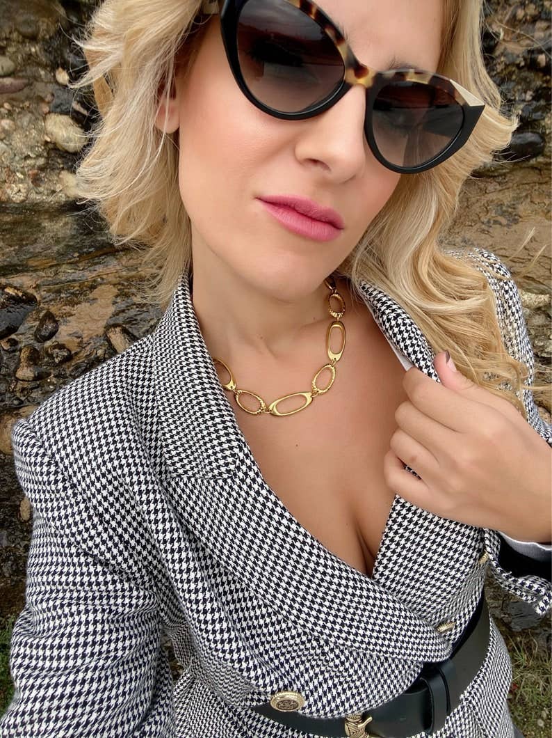 Christina Christi - Wholesale Link & Chain Necklace - Wide Chain Necklace, Gold Chain Necklace, Dainty Necklace4