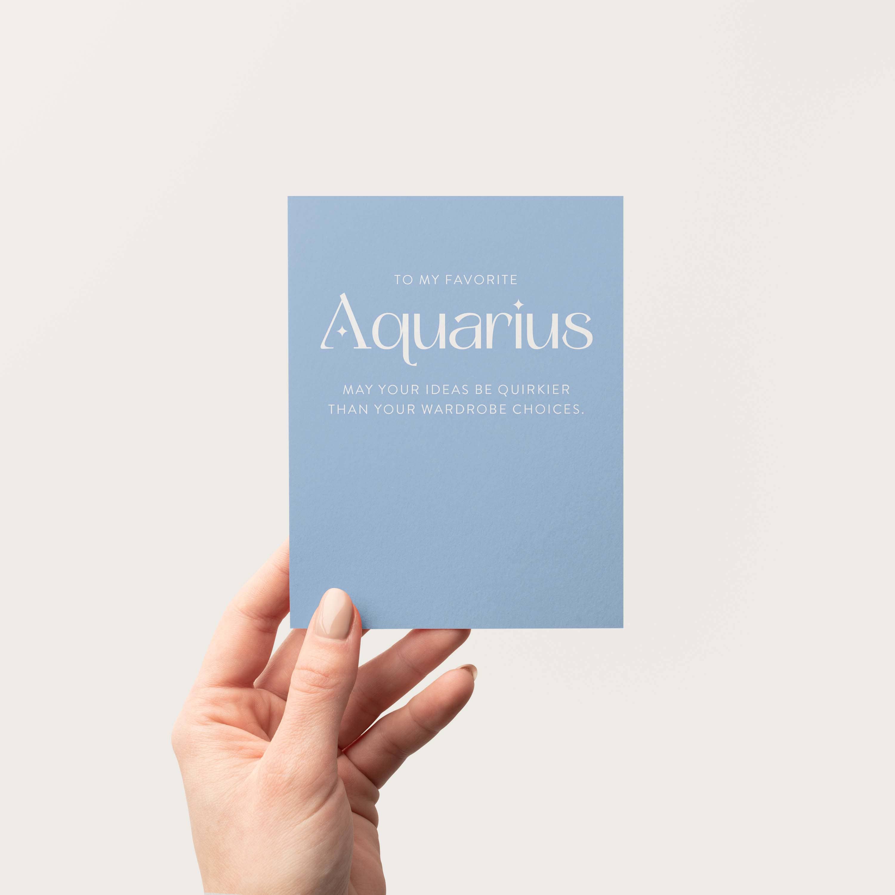 Blú Rose - Wholesale Birthday Card - My Favorite Aquarius Zodiac Birthday Greeting Card2