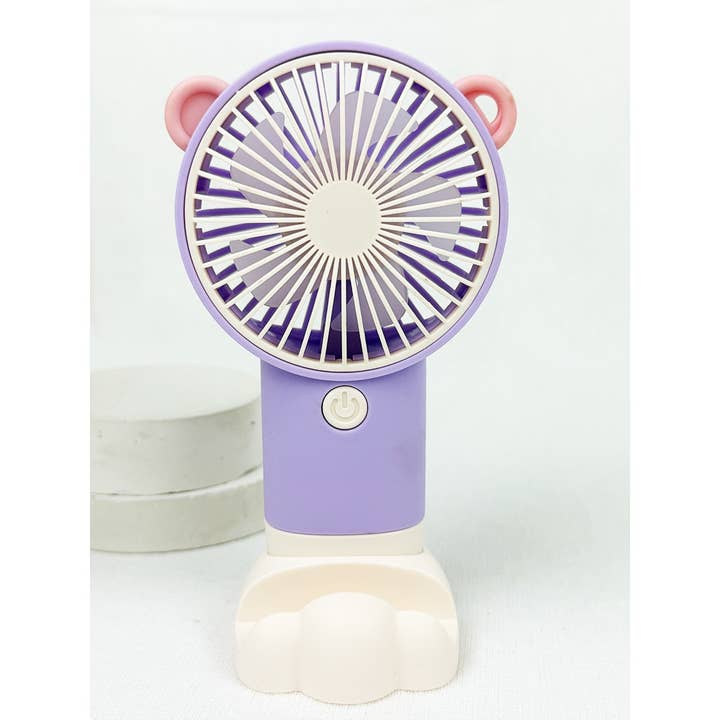MIX COLOR Portable Hand Fan with Stand for wholesale on Faire