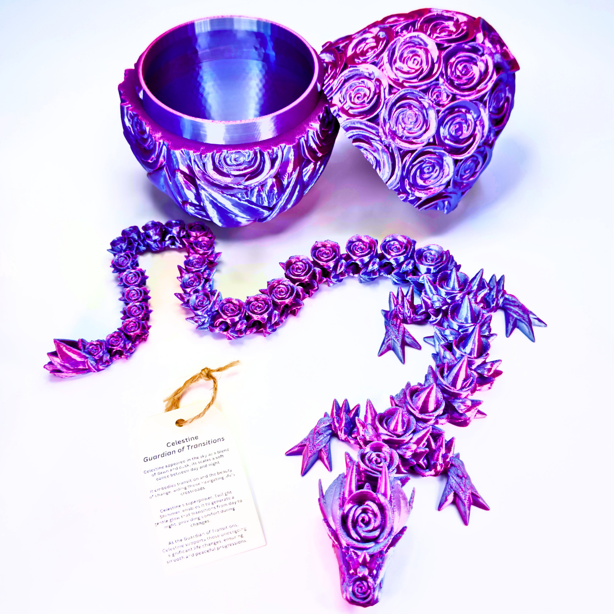 Dragon Fidgets - Vendita all'ingrosso Giocattolo fidget - Bambini - Drago rosa da 20 pollici e uovo di rosa da 6 pollici opzionale, giocattolo Fidget, decorazione10