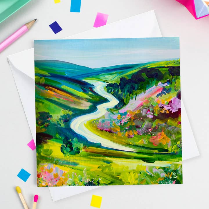 Exploring Exmoor Card for wholesale by Georgina Peters Art