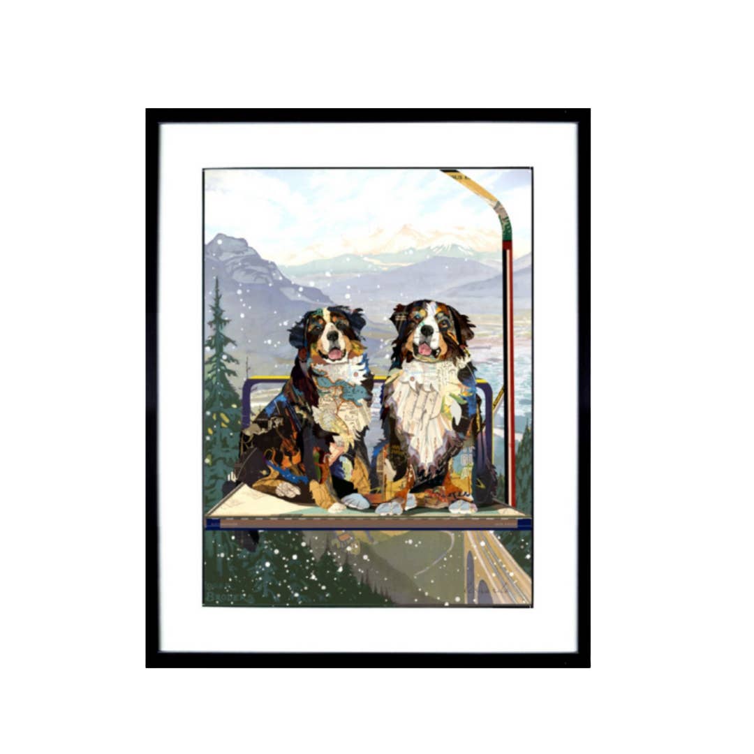 Canterbury Lane - Wholesale Art Print - 3D Collage Art | Avalanche Dogs (36"x28")