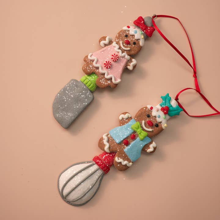 15 cm große Lebkuchen-Koch-Weihnachtsornamente mit Utensilien für den Großhandel von LINSPIRE