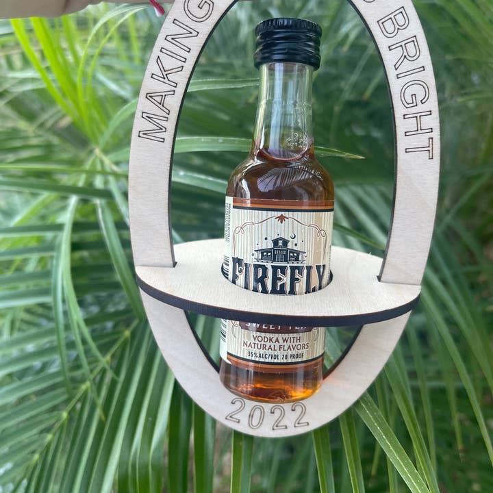 BUBBLEHEAD INK - Wholesale Ornament - Funny Liquor Holding Ornament | White Elephant Gift