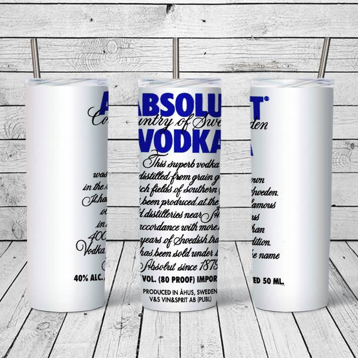 Absolute Vodka Straight Bumbler Transfer da 20 once per la vendita all'ingrosso da parte di Rustic Pineapple