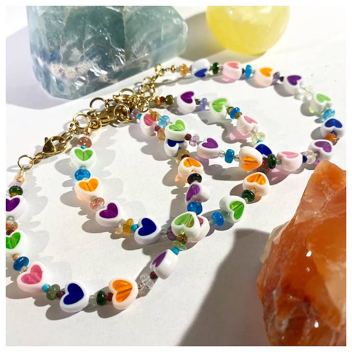 Etymology Jewelry – Engroshandel Perlearmbånd – Valentinsdag hjerte smykker armbånd BFF armbånd Galentine