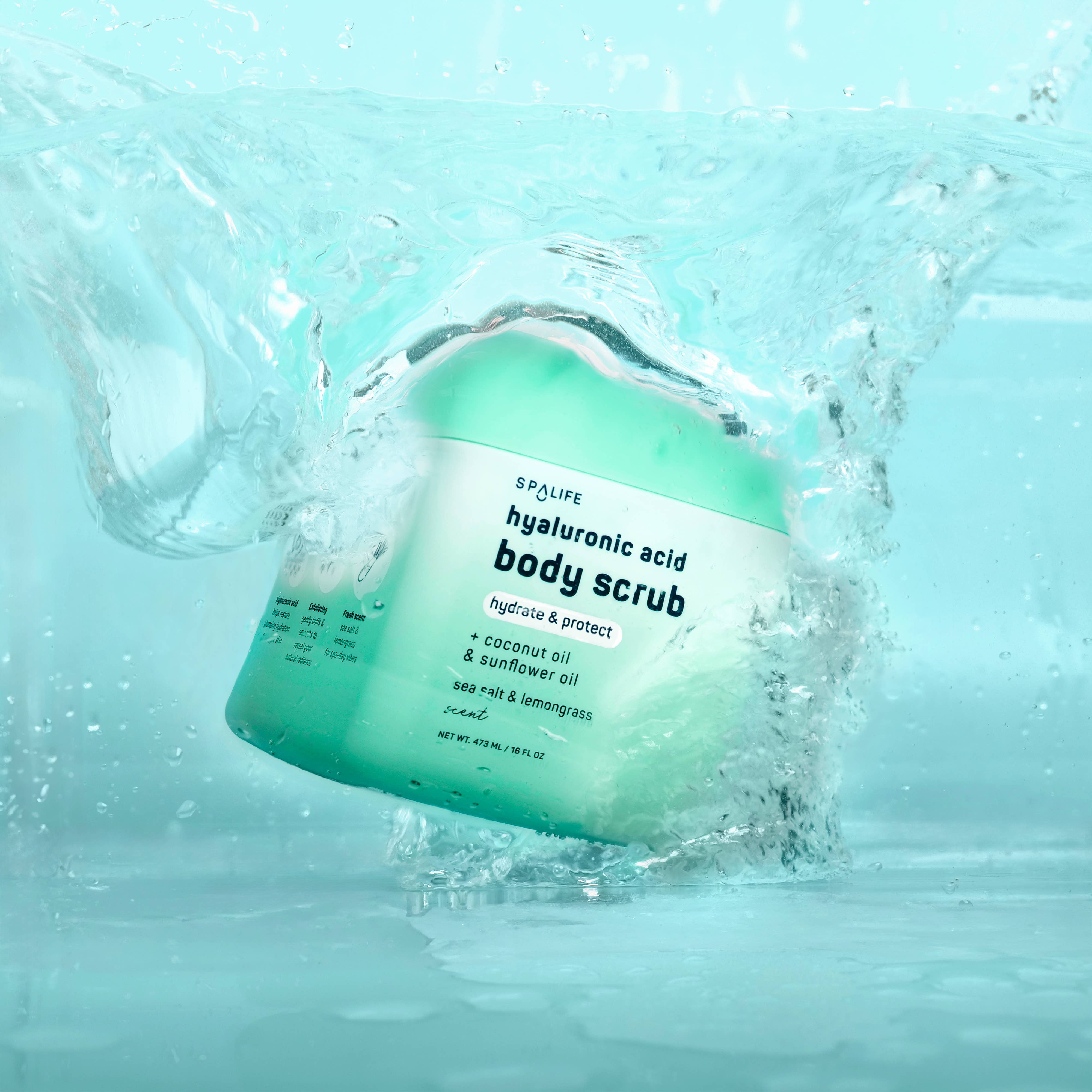 My Spa Life – Esfoliante corporal por atacado – Esfoliante Corporal com Ácido Hialurônico, Óleo de Coco e Óleo de Girassol1