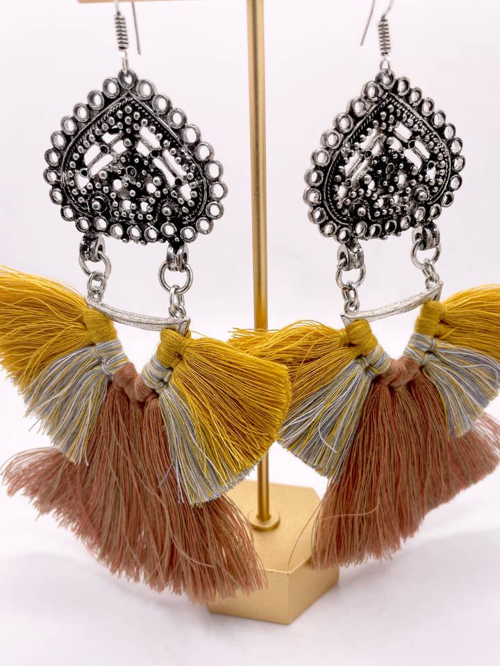 Mixed Natural Pan Earrings for wholesale by Noori The Label
