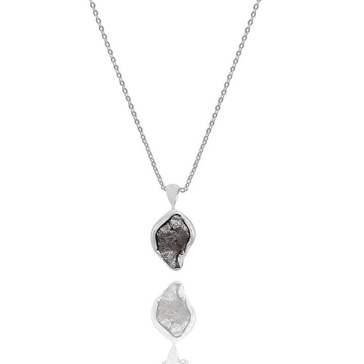 Nature Crafts - Wholesale Pendant/Charm Necklace - Natural Meteorite Pendant Necklace for Women in 925 Silver
