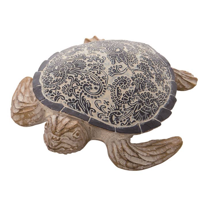 Transpac - Wholesale Decorative Figurine - CLOSEOUT Resin 9" Indigo Spring Sea Turtle Decor