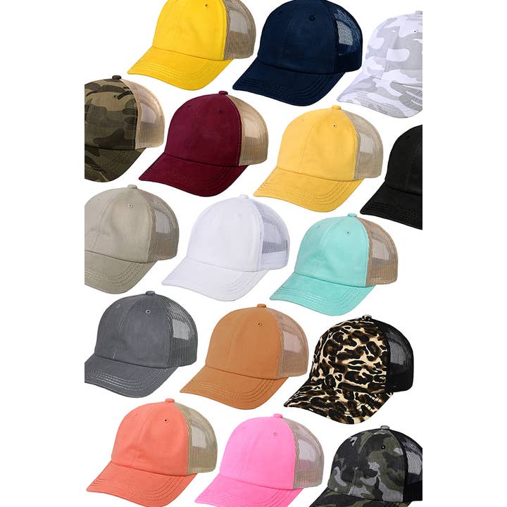 Hana - Wholesale Trucker Hat - Women's - C.C Cotton Brushed Baseball Cap