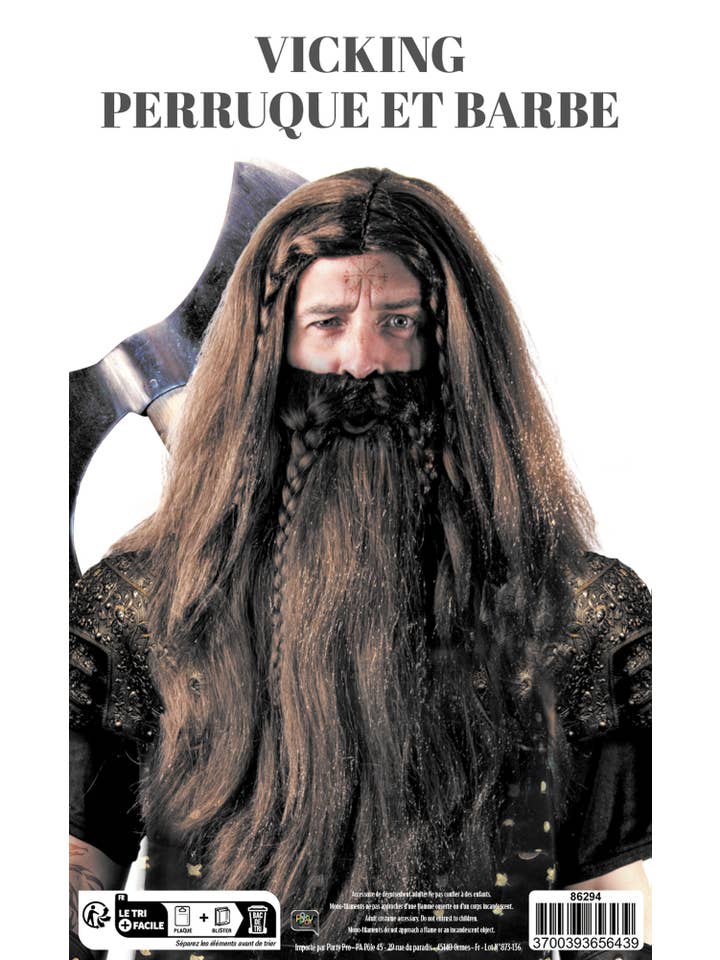 Party Pro - Wholesale Costume – Unisex - VICKING WIG AND BEARD1
