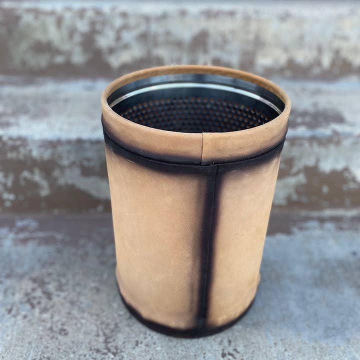 Western Linens - Wholesale Basket - Burn Leather Basket Bin