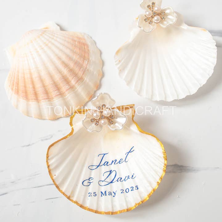 Tonkin Handicraft - Wholesale Jewelry Dish - Custom Scallop Shell Ring Dish4