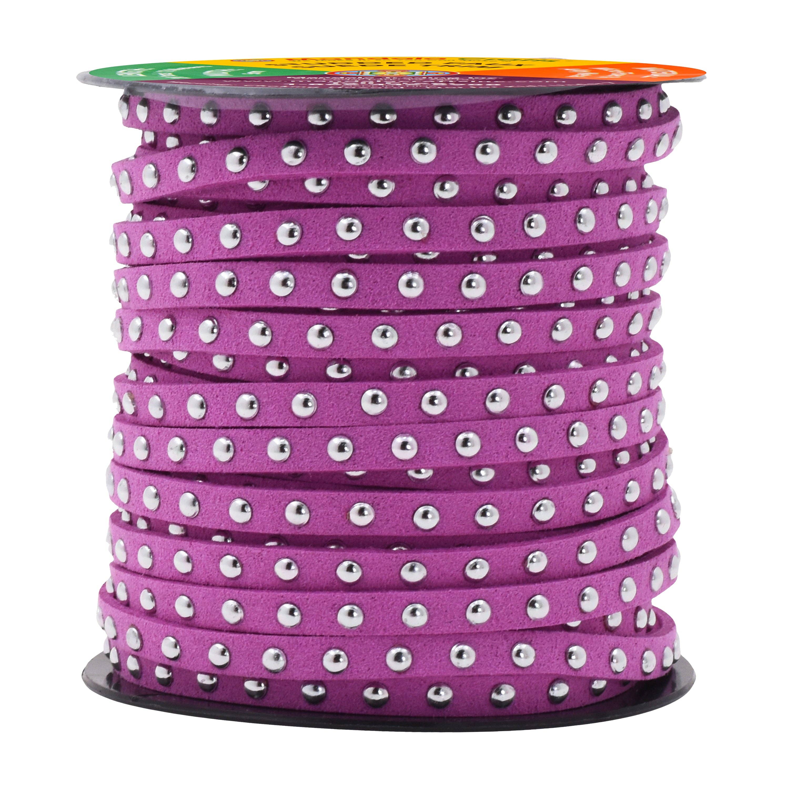 Mandala Crafts - Wholesale Craft supplies - 5mm Studded Faux Suede Cord Rope for Jewelry Making10