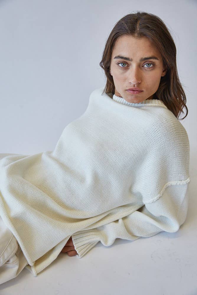 Creamon - Wholesale Pullover-trui - Dames - NSW2569-Ontspannen Boyfriend Fit Trui met Ronde Hals1