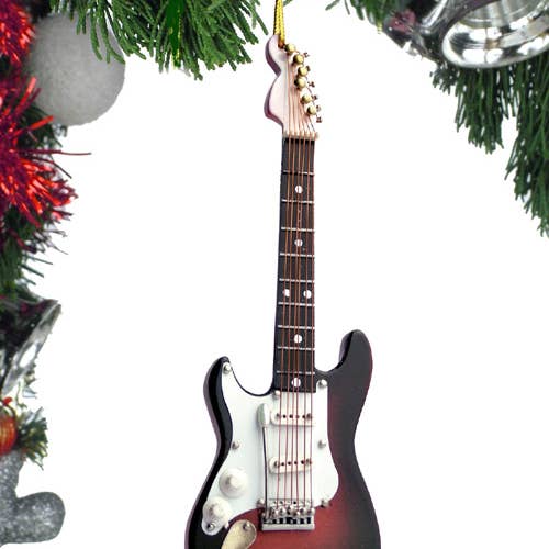 Broadway Gifts Co – wholesale Prydnad – Mörkbrun elgitarr (vänsterhänt) prydnad