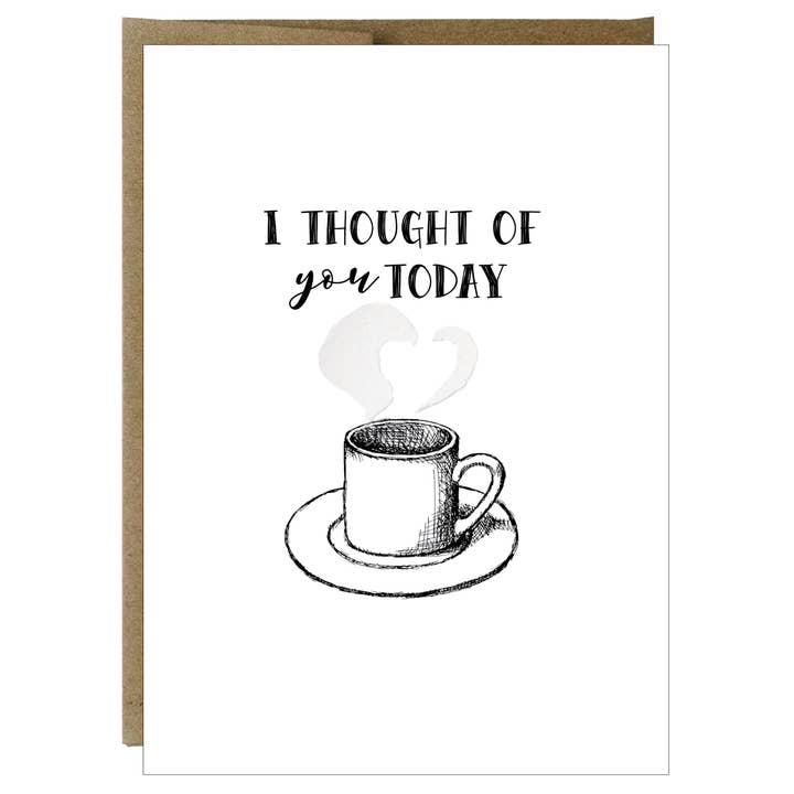 I Thought of You Today Letterpress Greeting Card for wholesale by Idea Chic