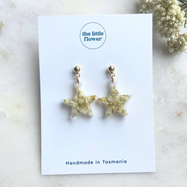 Weihnachtsstern-Ohrringe für den Großhandel von The Little Flower Handmade