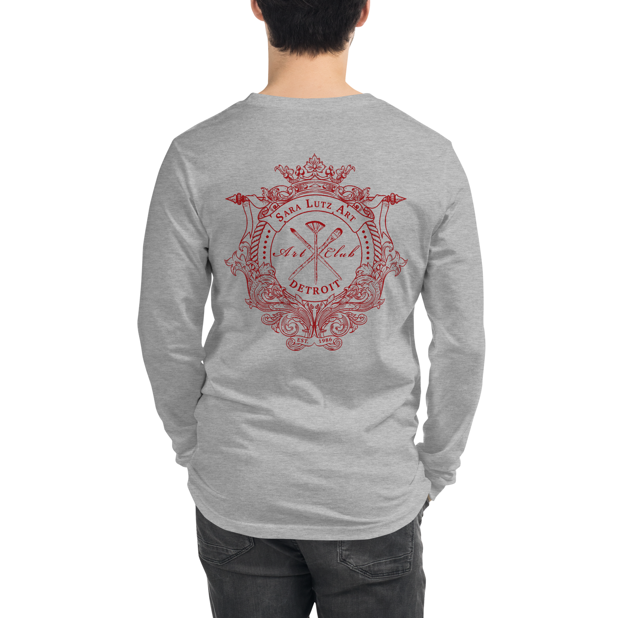 Sara Lutz Art - Wholesale Screen Printed T-Shirt - Unisex - Art Club Crest Long Sleeve Tee11