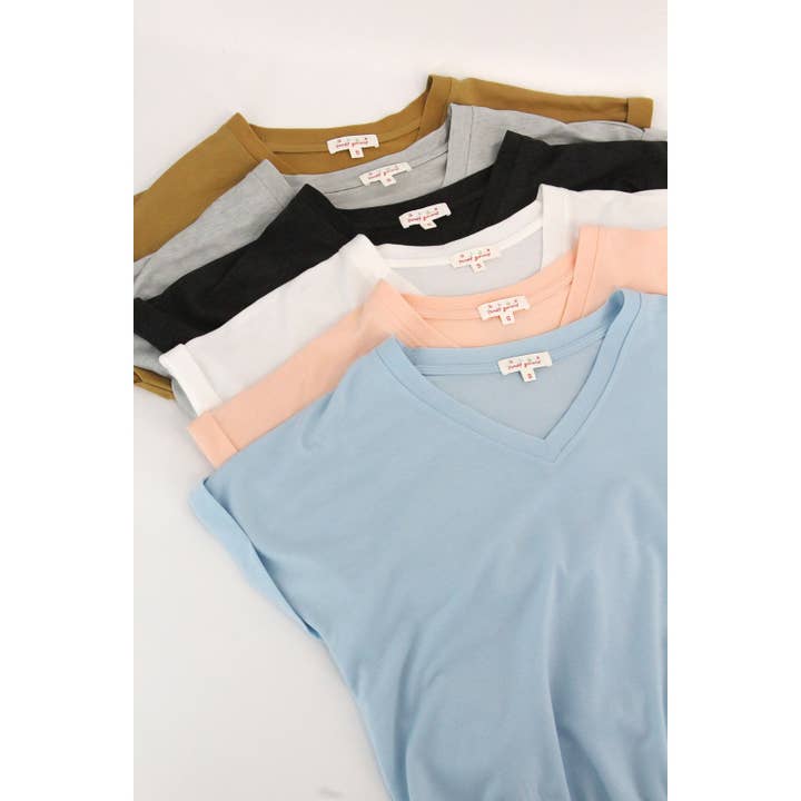 BOXY V NECK BODYSUIT for wholesale by Sweet Generis