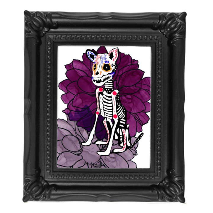 Neverending Stickers - Framed Mini Print - Dia De Los Muerto for wholesale by Neverending Stickers