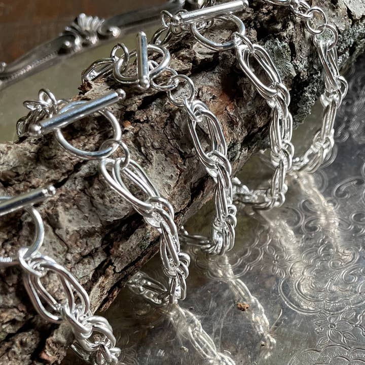 Bohemian Grace - Grace & Grit - Wholesale Link & Chain Bracelet - Silver Creek Sterling Link Bracelet.6