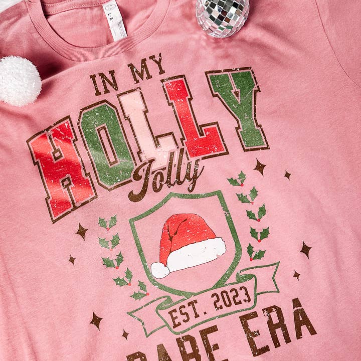 In my Holly Jolly Babe Era Christmas Graphic Tee for wholesale by ZZ Threadz