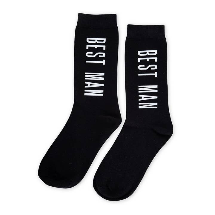 Weddingstar Inc. - Wholesale Socks - Men's - Men’s Black Wedding Party Dress Socks - Best Man