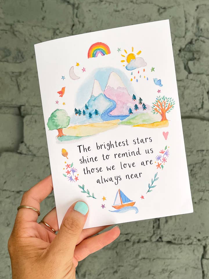 De klareste stjerner tænker på dig kondolencekort for engroshandel hos Ruby and Rafe