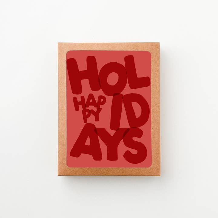HellaHoney Co - Wholesale Season's Greetings Card - Happy Holidays Red Holiday Card1