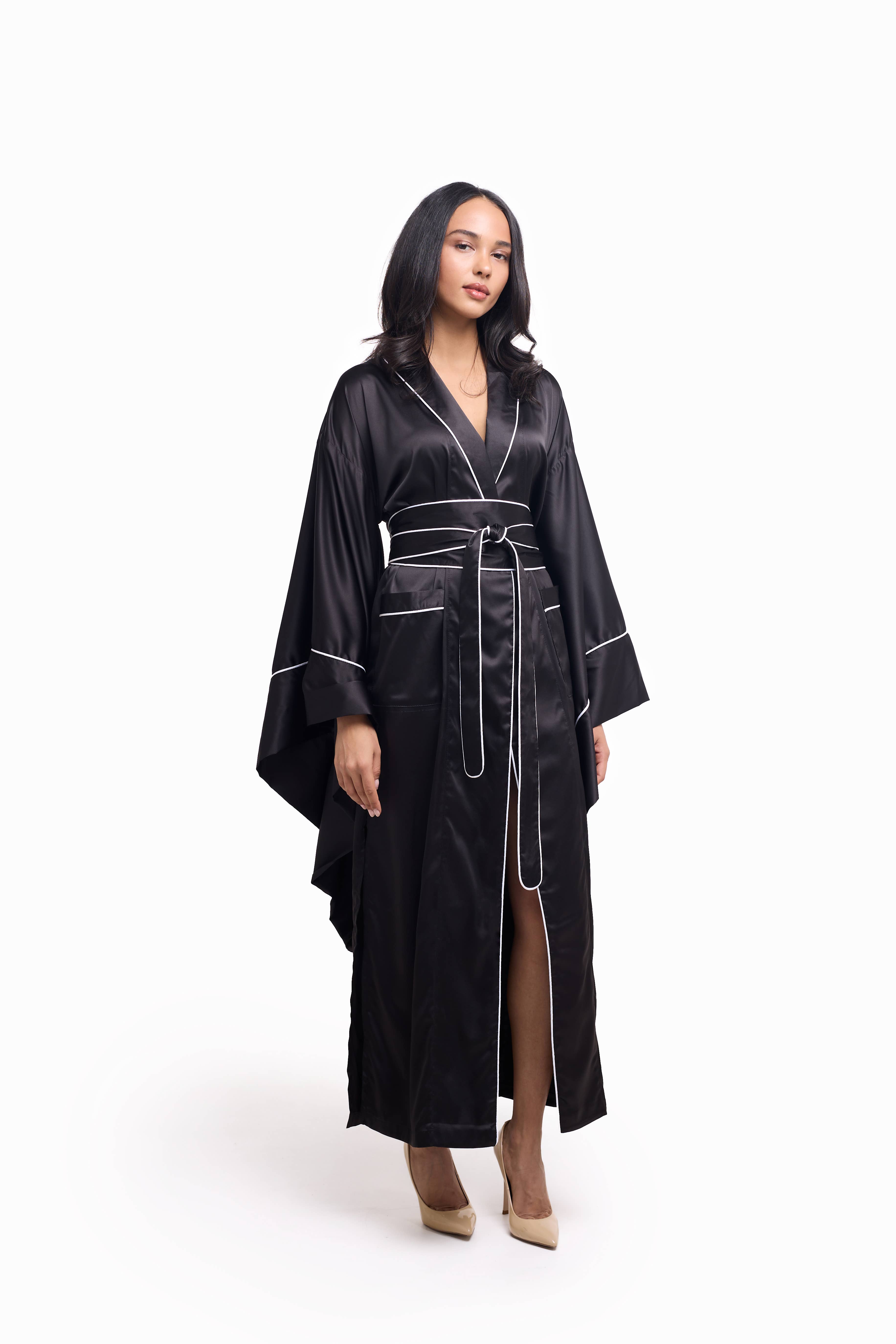 IDENTITY LINGERIE - Wholesale Robe - Women's - 100% Silk Kimono, Silk Dressing Gown, 19 Momme Silk Robe7